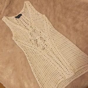 Topshop knit crochet dress